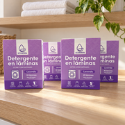 Pack de 4 cajas de detergente en láminas Lavanda – 120 láminas