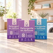 Pack de 3 cajas de detergente en láminas: 2 Lavanda + 1 Sin Aroma – 90 láminas
